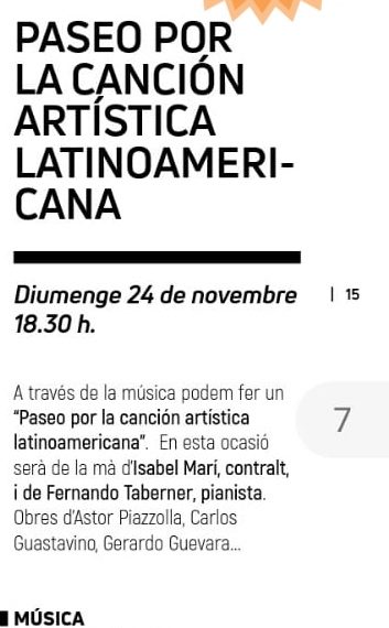 Un Paseo por la Canción Artística Latinoamericana