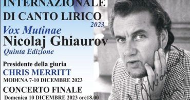 Concurso Internacional de Canto Lírico VOX MUTINAE ‘Nicolaj Ghiaurov’, Modena (IT)